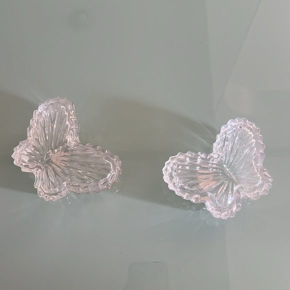 VINTAGE 24% Led Crystal Butterfly Trays - Picture 3 of 4